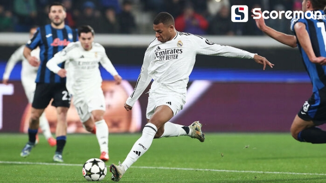 레알 마드리드, 아탈란타에 3-2 승리...음바페 UCL 50호 골!